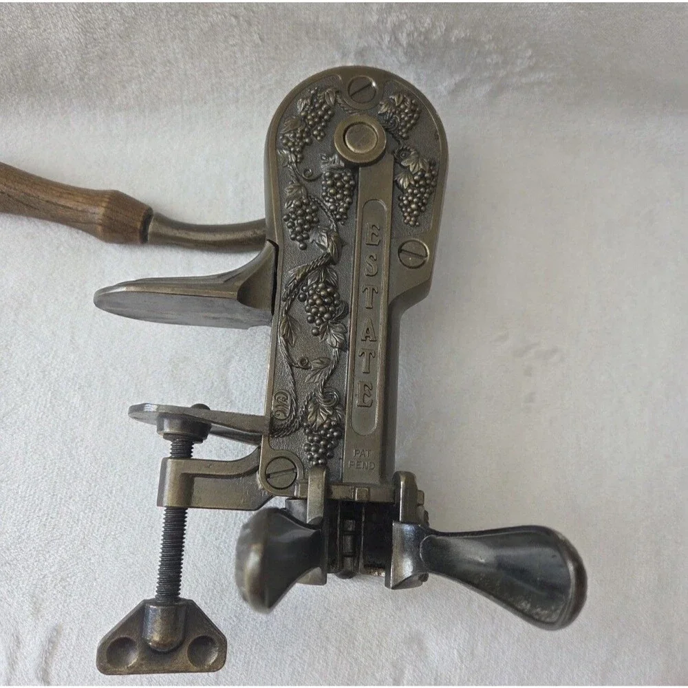 Vintage Rogar Estate Counter Mount Table Top Corkscrew Wine Bottle Opener Bar